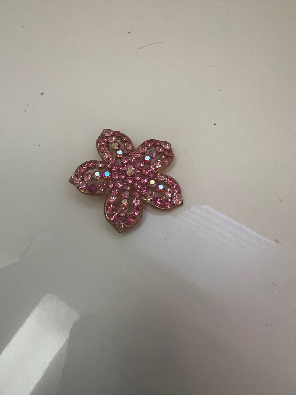 Pink Crystal Flower Brooch - Women's Jewelry
